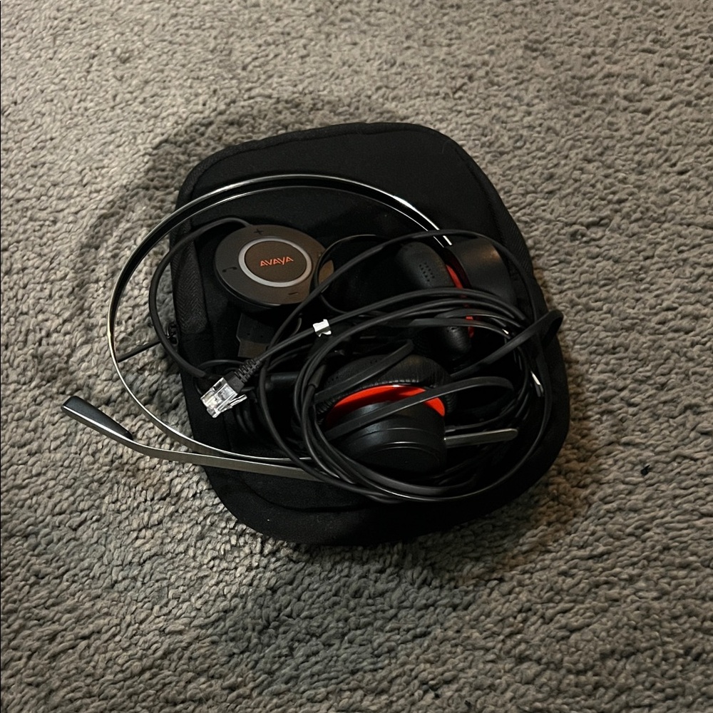 Nanya Black and Red On-Ear Headphones
